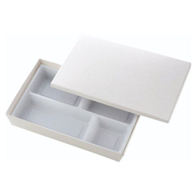 アヅミ産業 弁当容器 HSH-90-60 テーパー型貼箱 (白木目調エンボス) 8HO11-A 1ケース(100個(25個×4))（直送品）