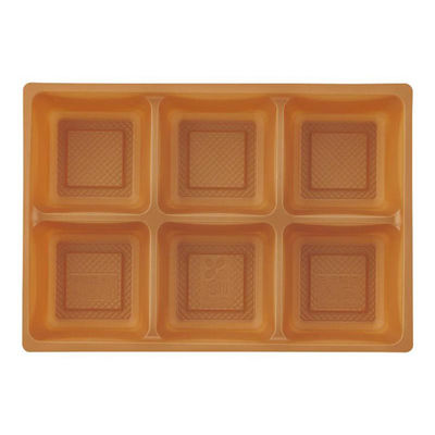 PLA80551G 植物性プラスチックトレー 80-55-1 PLA-HG 金茶(本州/四国) 8HO11-B16（直送品）