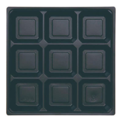 アヅミ産業 AP-70-70 9ツ仕切 (黒) AP7070BK-1 1ケース(300個(50個×6))（直送品）