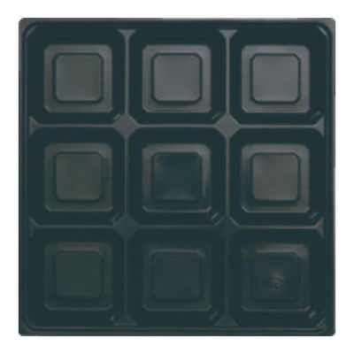 アヅミ産業 AP-80-80 9ツ仕切 (黒) AP8080BK-1 1ケース(300個(50個×6))（直送品）