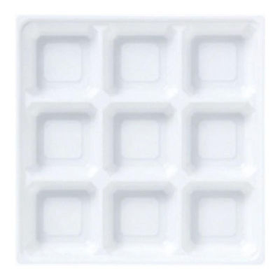 アヅミ産業 AP-80-80 9ツ仕切 (白) AP8080WH 1ケース(300個(50個×6))（直送品）