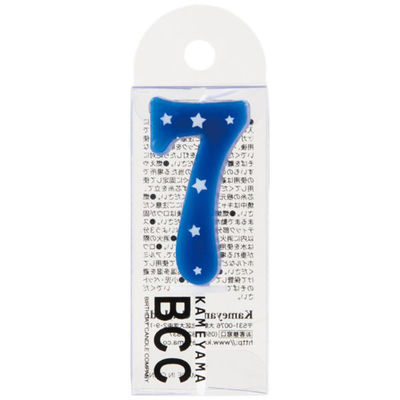 カメヤマ 贈答用飾り ナンバーキャンドル スター 7番 ブルー B7539-07-07BL 1ケース(120個(10個×12))（直送品）