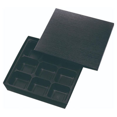 アヅミ産業 弁当容器 HSH-70-70 テーパー型貼箱 (黒木目エンボス) HSH7070BKME 1ケース(100個(25個×4))（直送品）