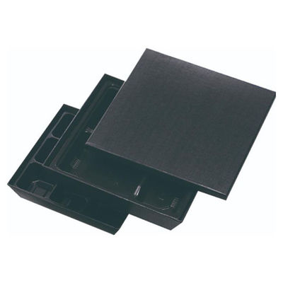 アヅミ産業 弁当容器 HSH-W222-222 2段貼箱用 上段 (黒格子) HSHW222BKKS1 1ケース(100個(25個×4))（直送品）