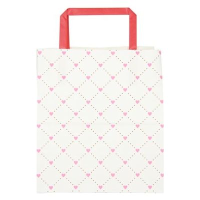 パックタケヤマ 紙手提袋 H平181 ハートキルティング レッド HZT69918 1ケース(200個(50個×4))（直送品）