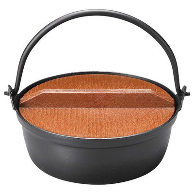 マイン M11-099 黒鍋 深 φ18 ツル付 樹脂蓋 1点（直送品）