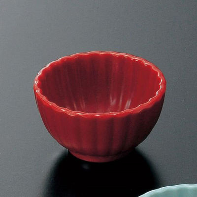 マイン メラミン食器 M11-192 小鉢 薬味入れ 赤 10個入 1点（直送品）