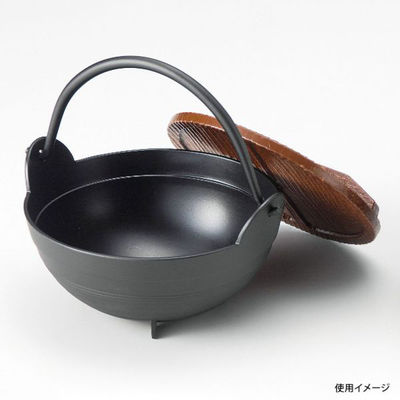 マイン M11-401 ふるさと鍋 φ15 黒 樹脂蓋 セット 1点（直送品）