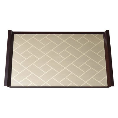 マイン お盆 M44-394 長角盆 雅 390×293 金 ノンスリップ 1ケース(30個)（直送品）