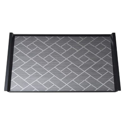 マイン お盆 M44-399 長角盆 雅 450×335 銀 ノンスリップ 1ケース(20個)（直送品）