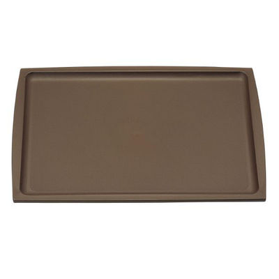 マイン お盆 M44-413 長角盆 390×300 ブラウン ノンスリップ 1ケース(30個)（直送品）