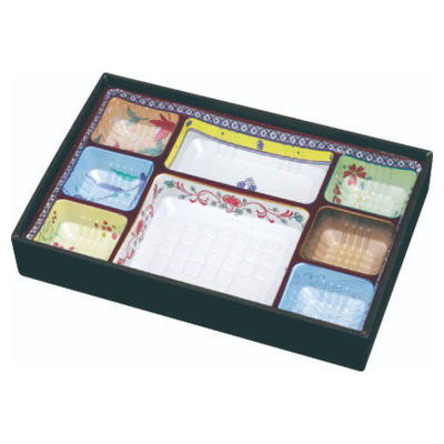 アヅミ産業 折箱 WB-90-60 透明蓋(T90-60A柄)(底板無) W-B002 1ケース(80個(10個×8))（直送品）