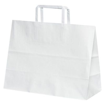 パックタケヤマ 紙手提袋 平紐手提袋 H平32 晒 無地 XZT69932 1ケース(200個(50個×4))（直送品）