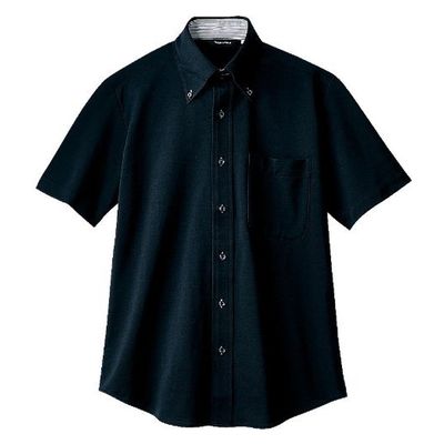 住商モンブラン ZK2712-1CB_SSS ニットシャツ 兼用 半袖 黒 SSS 1点（直送品）