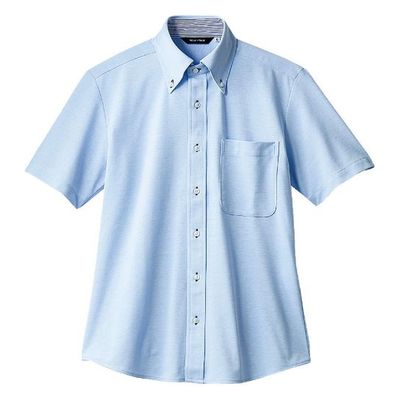 住商モンブラン ZK2712-4CB_SSS ニットシャツ 兼用 半袖 ブルー SSS 1点（直送品）