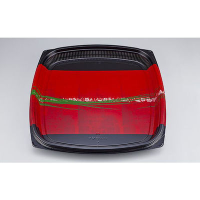 シーピー化成 寿司桶 NUN角桶6 秀英赤 本体 0780406007655 1ケース(80個(10個×8))（直送品）