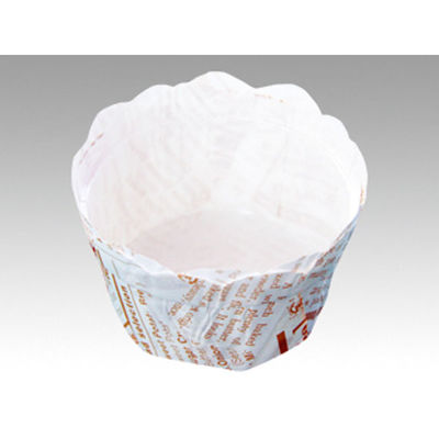 平野紙器 ケーキカップ フラワーポットφ55JP 黄土英字新聞 00414576 1ケース(2800個(70個×40))（直送品）