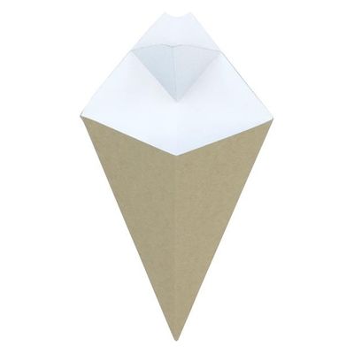 旭創業 テイクアウト容器 クラフトコーン 小 ディップコーナー付 00752573 1袋(50個)（直送品）