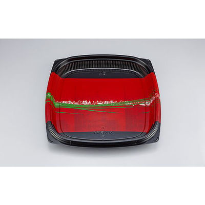 シーピー化成 寿司桶 NUN角桶4 秀英赤 本体 0780404007655 1袋(10個)（直送品）