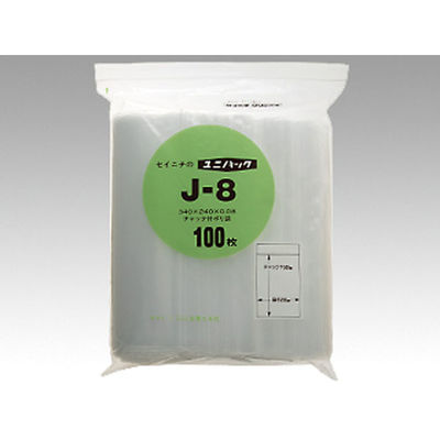 生産日本社 チャック付き袋 ユニパック チャック付ポリエチレン袋 J-8 11230 1袋(100個)（直送品）