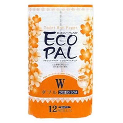 イデシギョー トイレットペーパー エコパル12ロールW 00306979 1袋（直送品）