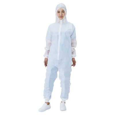 メディテックジャパン ディスポ白衣 リブ付ジャンプスーツ フード付キ 2L 617777 1ケース(50個)（直送品）