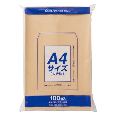 マルアイ クラフト封筒Z角2 85G 100枚 PK-Z128 1袋（直送品）