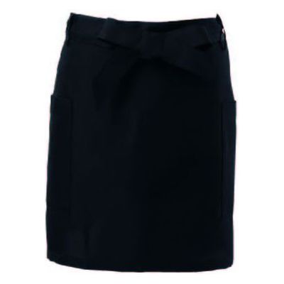 サンユニフォーム ショートエプロン(ブラック)F 701-S713-1 1袋（直送品）