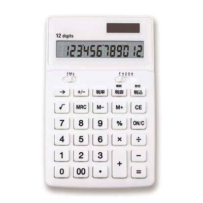 アスカ 抗菌電卓 ホワイト C1249W 1ケース(60個)（直送品）