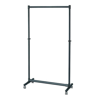 パール金属 店舗備品 軽くて丈夫なアルミ製ハンガーラックマットブラック N-7594 1ケース(5個)（直送品）