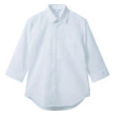 サンユニフォーム ストレッチシャツ 七分袖シャツ(ホワイト)SS 577-S511-0-SS 1袋（直送品）