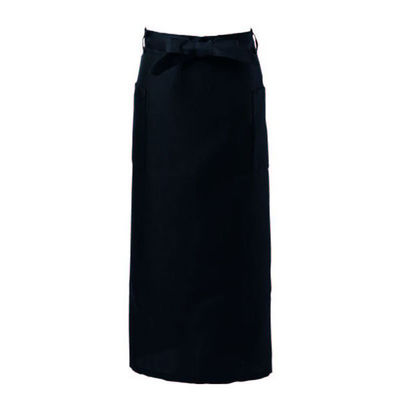 サンユニフォーム ロングエプロン ロングエプロン(ブラック)F 701-S711-1 1ケース(50個)（直送品）