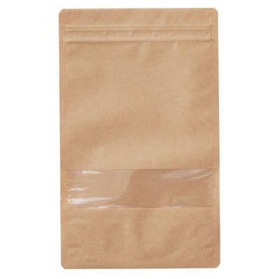 生産日本社 チャック付き袋 ラミジップ クラフト窓付き KRC-16 43538 1ケース(800個(50個×16))（直送品）