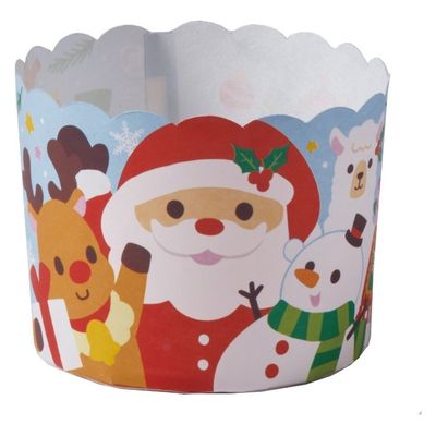 天満紙器 ケーキカップ XM805 ペットマフィン(サンタフレンズ) 6090591 1ケース(1000個(100個×10))（直送品）