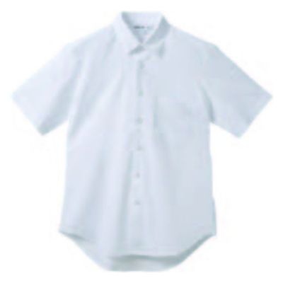 サンユニフォーム ストレッチシャツ 半袖シャツ(ホワイト)SS 577-S512-0-SS 1袋（直送品）