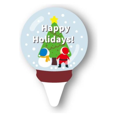 天満紙器 XG304 ケーキピック(スノードーム) 6090603 1ケース(500個(100個×5))（直送品）