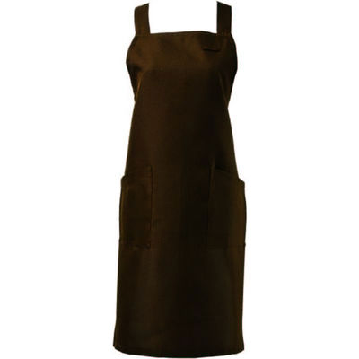 サンユニフォーム 胸当てエプロン 胸当エプロン(ブラウン)F 701-S710-2 1袋（直送品）