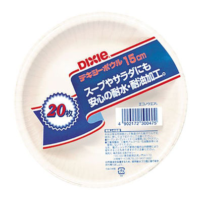 日本デキシー 紙皿 新エコノウエアボウル 15cm 20枚入 KFB206EP 1袋(10個)（直送品）