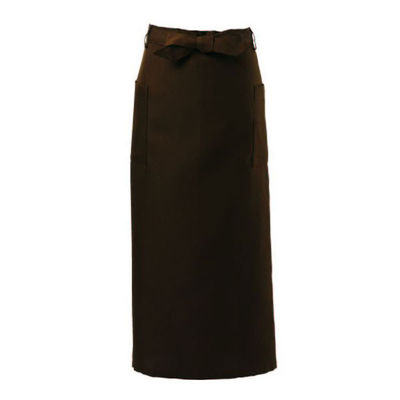 サンユニフォーム ロングエプロン ロングエプロン(ブラウン)F 701-S711-2 1袋（直送品）