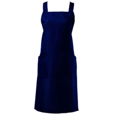 サンユニフォーム 胸当てエプロン 胸当エプロン(ネイビー)F 701-S710-3 1ケース(60個)（直送品）