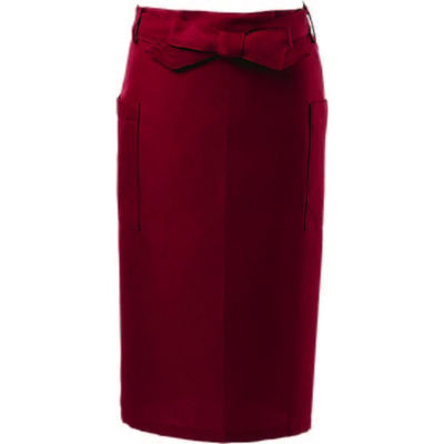 サンユニフォーム ミドルエプロン ミドルエプロン(ワイン)F 701-S712-4 1袋（直送品）