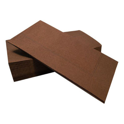 溝端紙工印刷 8ツ折ナフキン LUC-28 カラー2プライナプキン8折 チョコレート 12 1ケース(2000個(50個×40))（直送品）