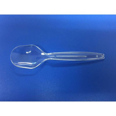 ホウケン産業 使い捨てスプーン スプーン 100 丸 透明 バラ 137542 1袋(100個)（直送品）