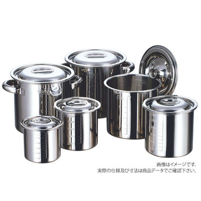 赤川器物製作所 AG18-8 目盛付寸胴鍋 27cm(手付) 11327 1点（直送品）