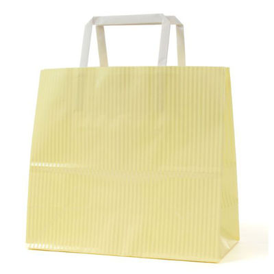 パックタケヤマ 紙手提袋 平紐手提袋 H平24 クリスタル イエロー 69109 1ケース(200個(50個×4))（直送品）