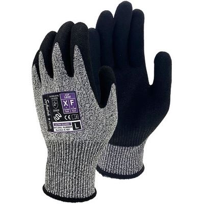 おたふく手袋 おたふく 耐切創手袋 ソフキャッチプラス ウルトラガード13G 天然ゴムコート A-481-M 1セット(5双)（直送品）