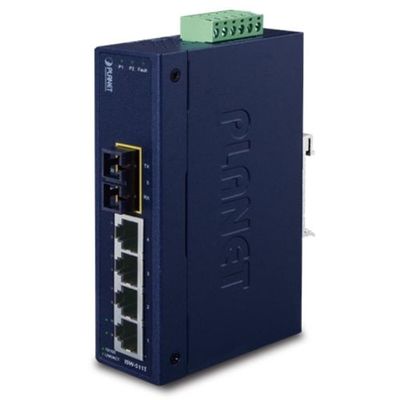 PLANET TechnologyCorporation 産業用ファストイーサネットスイッチマルチモード光ポート付 ISW-511T 1個（直送品）