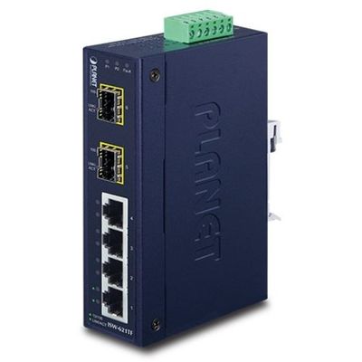 PLANET TechnologyCorporation 産業用ファストイーサネットスイッチSFPポート付 ISW-621TF 1個（直送品）