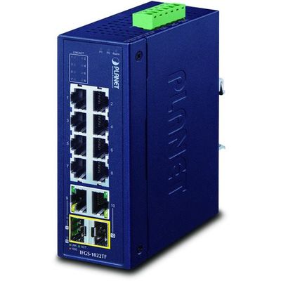 産業用ファストイーサネットスイッチギガ・SFPコンボポート付 IFGS-1022TF 1個（直送品）
