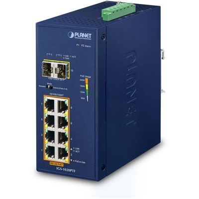 産業用PoE+ギガビットイーサネットスイッチSFPポート付 IGS-1020PTF 1個（直送品）